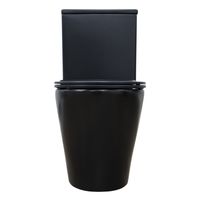 Унитаз-компакт Azario Black Queen 370х605х800 безободковый, с быстросъемным сиденьем микролифт, черный матовый арт-AZ-8380 — фото 8, Напольные унитазы