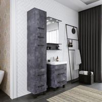 Товар: Зеркало Бриклаер ЧИЛИ 55 см, цемент 4627125415159 - фото 5 Зеркало Бриклаер ЧИЛИ 55 см, цемент 4627125415159 — фото 5, Зеркала в ванную комнату