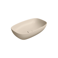 раковина накладная NUBES 60x38 без перелива бежевый матовый арт-978308 — фото 2, Раковины накладные