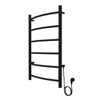 Полотенцесушитель электрический AZARIO VERONA 500/800 6 секций, диммер справа, черный арт-AZ04858B — фото 6, Электрические полотенцесушители