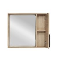 Зеркало со шкафом VIANT КЕЛЬН 80 подвесное светлое дерево арт-VKEL80SD-ZSH — фото 3, Зеркальные шкафы в ванную