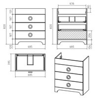 Тумба под раковину арт-Пр-Лей01070-013Я — фото 3, Тумбы под раковину