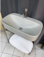 Товар: Раковина Scarabeo MOON накладная без перелива с одним отверстием цвет песочный матовый арт-5505 52 - фото 2 Раковина Scarabeo MOON накладная без перелива с одним отверстием цвет песочный матовый арт-5505 52 — фото 2, Раковины накладные