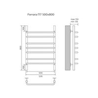 Товар: Полотенцесушитель водяной AZARIO FERRARA 500/800 7 секций, нижнее/диагональное подключение, 1/2", хром арт-AZ09158 - фото 4 Полотенцесушитель водяной AZARIO FERRARA 500/800 7 секций, нижнее/диагональное подключение, 1/2", хром арт-AZ09158 — фото 4, Водяные полотенцесушители