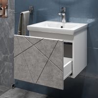 Тумба под раковину VIGO Geometry 50 подвесная бетон арт-032 бетон — фото 4, Тумбы под раковину