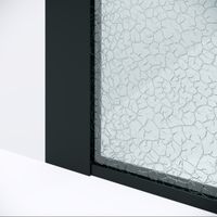 Душевая перегородка Niagara Nova NG-781-12BLACK (120х200) черный матовый,стекло эффект битого стекла,1 место — фото 6, Душевые перегородки