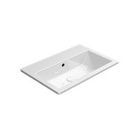 раковина встраиваемая сверху KUBE X 58,5x40,5 белый арт-9433111 — фото 2, Раковины встраиваемые сверху