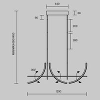 Подвесной светильник Maytoni арт-MOD428PL-L20BK — фото 10, Подвесные светильники