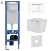 Комплект 3в1 IBERICA BLANCA инсталляция SILENCIO MINI, унитаз TOLEDO ALTO белый, кнопка смыва ESTI-S белый глянцевый (IB.001M.TLA.231.855) — фото 1, Комплекты унитаз + инсталляция