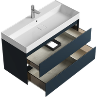 Товар: Подвесная тумба с двумя ящиками 100 см, цвет серый с умывальником GE01102GRM - фото 1 Подвесная тумба с двумя ящиками 100 см, цвет серый с умывальником GE01102GRM — фото 1, Тумбы с раковиной