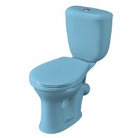 Унитаз-компакт Виктория косой выпуск, н/п., кноп. арматурой и сиденьем полипропилен, голубой SANTERI 1P3016S0600BF — фото 7, Напольные унитазы