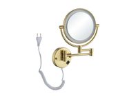 Товар: AQ4915BG зеркало косметическое настенное с подсветкой 5х, шлиф. золото - фото 5 AQ4915BG зеркало косметическое настенное с подсветкой 5х, шлиф. золото — фото 5, Косметические зеркала