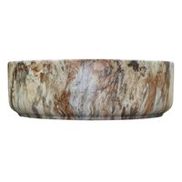 Раковина-чаша Azario 355х355х120 накладная, круглая, коричневый мраморный арт-AZ-3134-M830 — фото 3, Раковины накладные