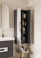 Шкаф-колонна АР-ДЕКО 40, двустворчатая, подвесная, серый кобальт 1A284703DD8D0 — фото 7, Шкафы для ванной