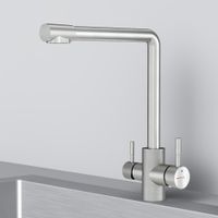 F85B05711 X-Joy S, смеситель для кухни с L-изливом с каналом для питьевой воды, сатин — фото 6, Смесители для кухни