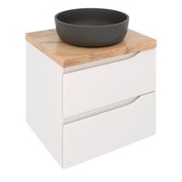 Тумба подвесная NORDIC 60 /левая/ со столешницей из массива 60 см под накладную раковину /AQUA DE MARCO 5060CNOR060/H/L — фото 4, Тумбы под раковину