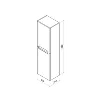 Пенал подвесной IDDIS Edifice 35 см белый арт-EDI35W0i97 — фото 2, Пеналы для ванной комнаты