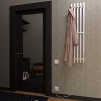 Полотенцесушитель электрический INARO 1200х240 правый, скр.монтаж, СНШ, белый матовый(RAL 9016), (Ferrum, 8 крючков), Маргроид арт-Inaro-12024-1049-9016R — фото 3, Электрические полотенцесушители