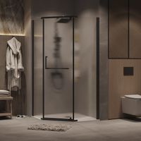 Товар: Душевое ограждение Grossman Pragma (90х90х195) трапеция,распашная,черный матовый,стекло шиншилла, 1 место арт-302.K33.03.9090.21.02 - фото 2 Душевое ограждение Grossman Pragma (90х90х195) трапеция,распашная,черный матовый,стекло шиншилла, 1 место арт-302.K33.03.9090.21.02 — фото 2, Душевые уголки трапеция