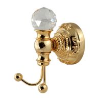 CRISTALIA Крючок, золото/Crystal 16838 — фото 1, Крючки для полотенец