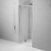 Gem дверь душевая распашн 80x195,серебро, стекло прозрачн арт-W90G-80-1P-MT — фото 4, Распашные душевые двери