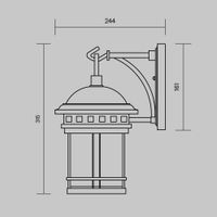 Настенный светильник (бра) Outdoor O031WL-01BR — фото 3, Уличное освещение
