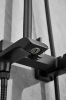 Душевая система с тропическим душем и смесителем BELZ, черная, арт-B24507-7 — фото 6, Душевые стойки