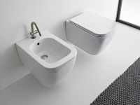 Биде Scarabeo TEOREMA 2.0 подвесное с одним отверстием цвет белый арт-5127 — фото 2, Биде подвесные