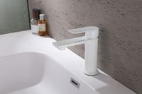 Товар: Смеситель ABBER Weiss Insel AF8010FW для раковины, белый матовый - фото 2 Смеситель ABBER Weiss Insel AF8010FW для раковины, белый матовый — фото 2, Смесители для раковины