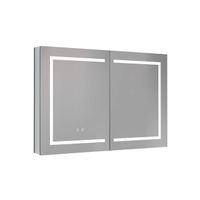 Шкаф зеркало для ванной с подсветкой Aquatek AQ7104-MLC, прямоугольное, сенсорное управление, 1000*700*133 — фото 1, Зеркальные шкафы в ванную