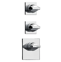 Смеситель термостат Bossini Apice для ванны и душа встраиваемый внешняя часть на 2-3 потребителя цвет белый матовый арт-Z035203.045 — фото 1, Смеситель для душа