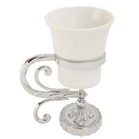 EDERA Стакан настольный, керамика/хром арт-16929 — фото 1, Стаканы для зубных щеток