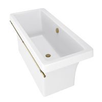 Ванна CRETE 180см из литьевого мрамора NOVA GEL с бронзовым полотенцедержателем/ Aqua de Marco 1180WBKRI_GEL — фото 8, Ванны