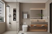 Полотенцесушитель электрический 520*624 c терморегуляторм, цвет: металл. арт-AQM3116GM — фото 3, Электрические полотенцесушители