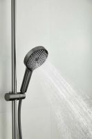 Душевая система с тропическим душем и смесителем BELZ, оружейная сталь, арт-B24713-3 — фото 8, Душевые стойки