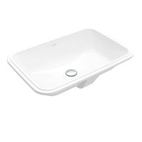 Раковина, Villeroy&Boch, Architectura, ширина, мм-560, глубина, мм-360, высота, мм-180, тип установки-встраиваемый, отверстия для смесителя-отсутствуют, с переливом, материал-керамика, нешлифованный, цвет-альпийский белый (белый Alpin) арт-5A776001 — фото 1, Раковины встраиваемые сверху