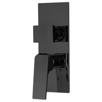 Смеситель для душа, Fima Carlo Frattini, Fit, тип открывания воды-однорычажный, монтаж-настенный встраиваемый, отверстия для монтажа-1, внутренняя часть-необходимо заказать, цвет-черный матовый, с переключателем на 2/3 источника арт-F3389X6NS — фото 1, Смеситель для душа