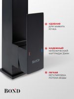 BOND Smart B67-0388 Смеситель однорычажный без донного клапана для раковины, черный матовый — фото 6, Смесители для раковины