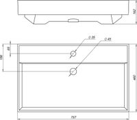 Раковина Aquanet Латина 75 арт-00242338 — фото 7, Раковины встраиваемые сверху