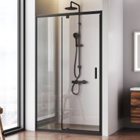 Товар: W90G-120-1P-BT Gem дверь душевая распашн 120x195,черный, стекло прозрачн - фото 4 W90G-120-1P-BT Gem дверь душевая распашн 120x195,черный, стекло прозрачн — фото 4, Распашные душевые двери