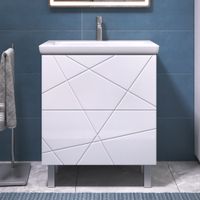 Тумба под раковину VIGO Geometry 70 напольная белый арт-016 — фото 2, Тумбы под раковину