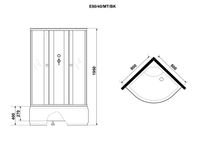 Товар: Душевая кабина Niagara Eco E80/40/MT/BK (80х80х195) высокий поддон(40см),стекло матовое,4 места - фото 3 Душевая кабина Niagara Eco E80/40/MT/BK (80х80х195) высокий поддон(40см),стекло матовое,4 места — фото 3, Душевые кабины