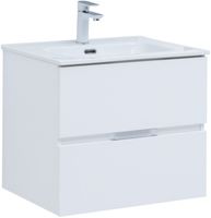 Тумба с раковиной Aquanet Алвита new 120 4 ящ. цв.белый матовый 00306294 — фото 1, Тумбы с раковиной