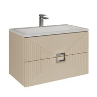 Тумба подвесная "ЛУКСОР-60 см" с 2-я ящ. беж. матовая (ум. Блисс-60 см.) 106053 — фото 1, Комоды и тумбы для ванной комнаты