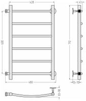 Товар: Полотенцесушитель водяной Стилье Версия-Б2 600х400 (6) Г 18 Без покрытия 00612-6040 - фото 4 Полотенцесушитель водяной Стилье Версия-Б2 600х400 (6) Г 18 Без покрытия 00612-6040 — фото 4, Водяные полотенцесушители
