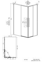 Душевое ограждение Grossman Galaxy 1/2.K33.01.70.21.02-1/2.K33.01.12L.21.02 (70х120х195) раздвижная,черный матовый,стекло шиншилла,2 места арт-300.K33.01.70R12L.21.02 — фото 9, Прямоугольные душевые уголки