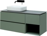 Тумба под раковину Allen Brau Infinity 120 1.21005.CGM L олива матовый — фото 2, Тумбы под раковину