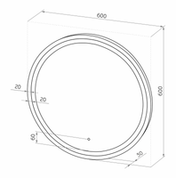 Зеркало арт-АЛЬ-02-60-14 — фото 7, Зеркала в ванную комнату