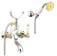 Смеситель для ванны Fiore COLONIALE SKY (SWAROVSKI®) , хром/золото арт-03CO0601 — фото 1, Смеситель для ванны