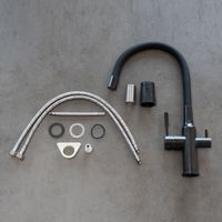 Expert Смеситель для кухни, с гибким изливом, с подключением к фильтру питьевой воды, черный арт-LM5083BL-Black — фото 5, Смесители для кухни